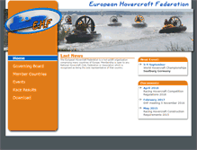 Tablet Screenshot of europeanhovercraftfederation.org